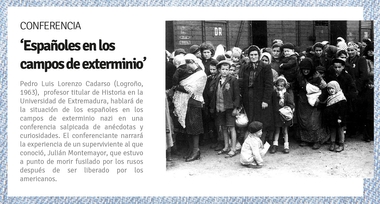 Conferencia de Pedro Luis Lorenzo 'Españoles en los campos de exterminio'