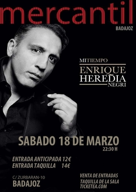 Enrique Heredia 'Negri' presenta su primer disco en solitario 'Mi tiempo' en la Sala Mercantil de Badajoz este sábado