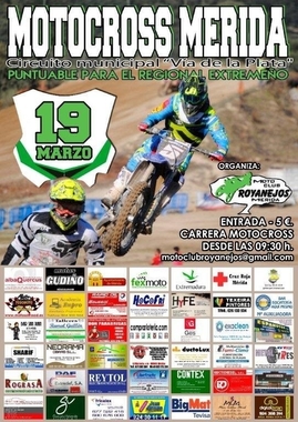 El Motorcross de Mérida (Badajoz) del próximo domingo será puntuable para el Campeonato de Extremadura