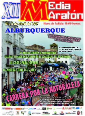 La XII Media Maratón de Alburquerque (Badajoz) se celebrará el próximo 2 de abril