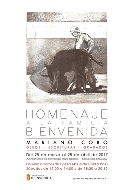Una exposición del artista cántabro Mariano Cobo homenajea en Bienvenida (Badajoz) a una dinastía taurina
