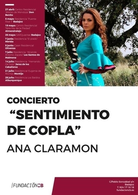 Fundación Caja Badajoz organiza un nuevo ciclo de conciertos de copla de la mano de la artista Ana Claramón
