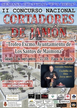 El II Concurso Nacional de Cortadores de Jamón de Los Santos de Maimona se celebra el próximo sábado