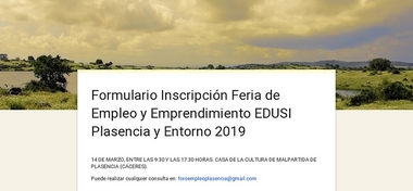 Feria de Empleo y Emprendimiento EDUSI Plasencia y Entorno 2019
