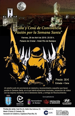 La Asociación de Costaleros y Capataces San José organiza la I Gala-Cena de Convivencia ''Pasión por la Semana Santa''