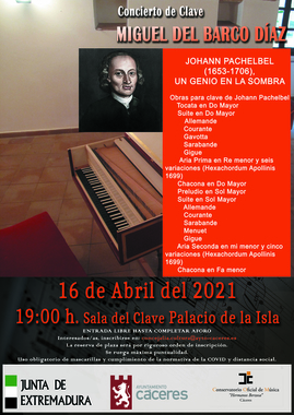 El Palacio de la Isla acoge un concierto de clave, con piezas de Johann Pachelbel, tras la recuperación de este instrumento