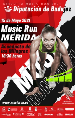 El Circuito Music Run Diputación de Badajoz 2021 arrancará en Mérida el 15 de mayo