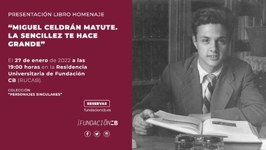 Fundación CB presentará un libro homenaje a Miguel Celdrán Matute